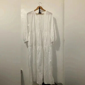 Modern Citizen Long Maxi White Dress V Neck Size S Lightweight‎